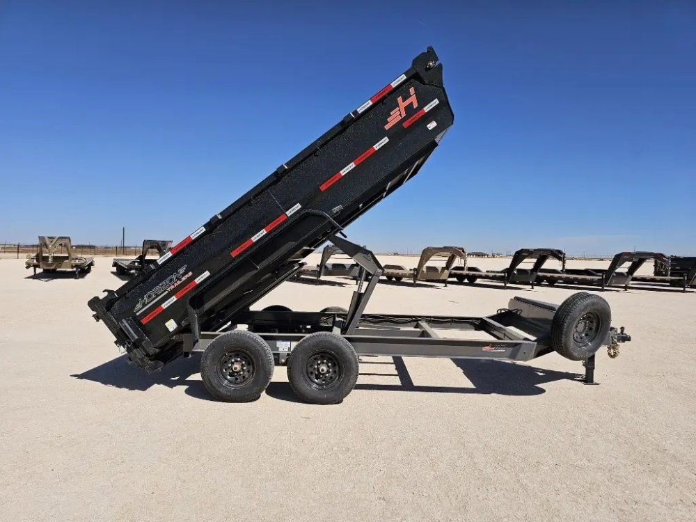 14' Horizon LZ7 Bumper Pull Dump Trailer 30" Side Walls - (2) 7K Axles 15926